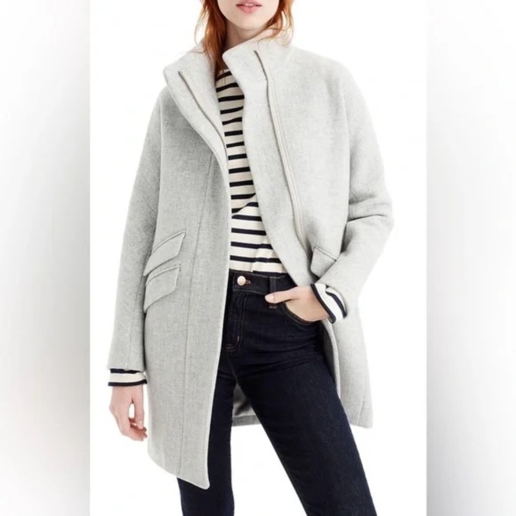 J.Crew Italian Stadium Cloth Nello Gori Wool Coat | Size 4